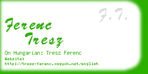 ferenc tresz business card